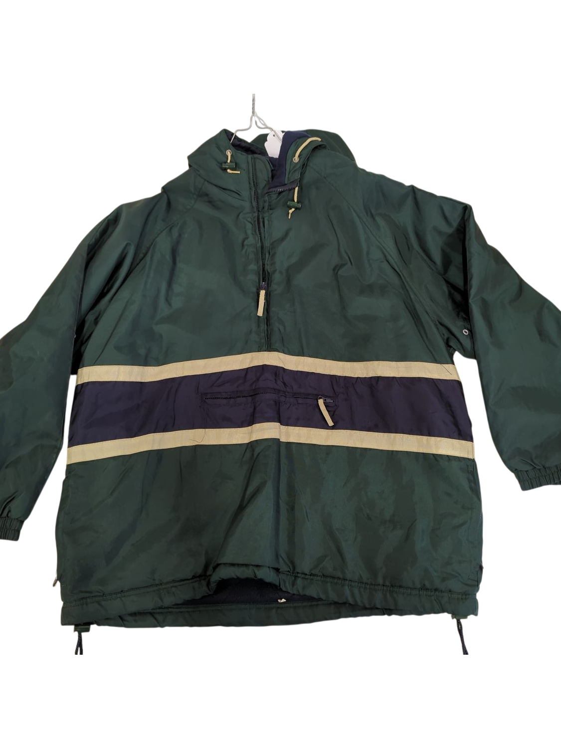 Vintage Nando's Green Windbreaker Jacket with Stripe Detail - Size XL
