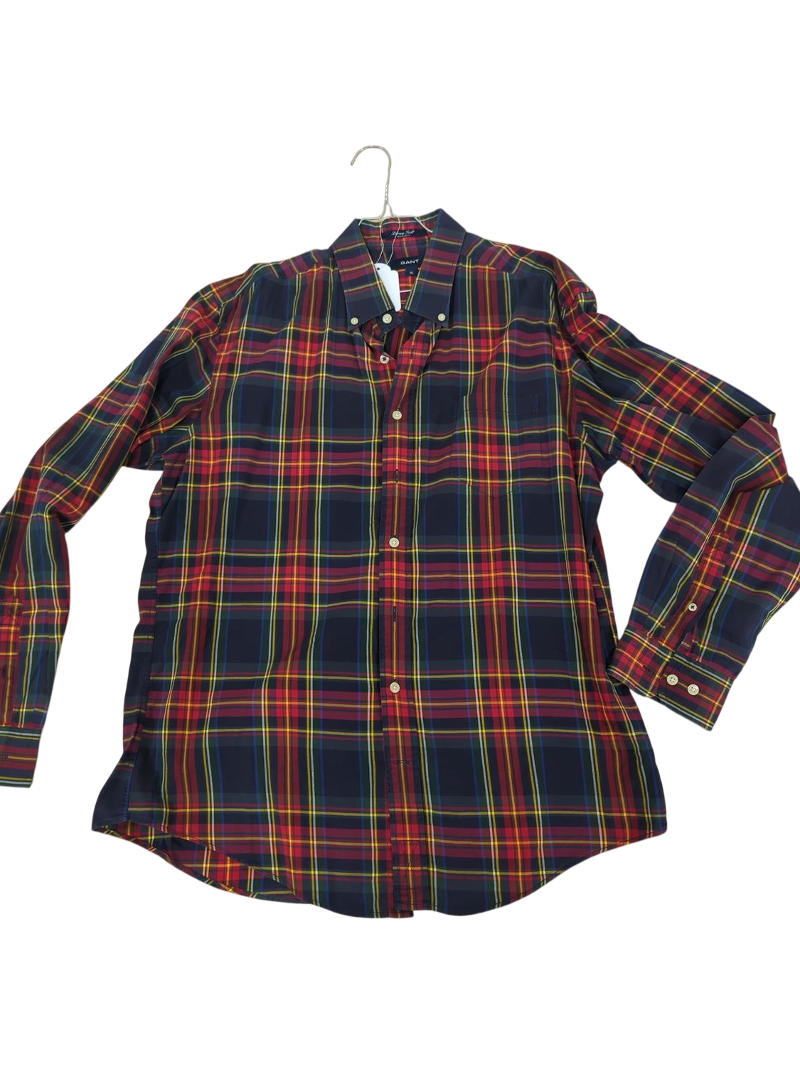 GANT Library Twill Regular Fit Plaid Button-Down Shirt - Size XL