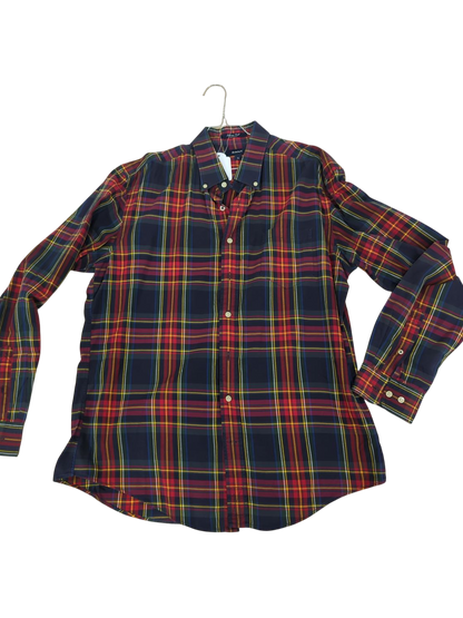 GANT Library Twill Regular Fit Plaid Button-Down Shirt - Size XL