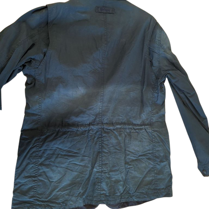 Barbour Navy Windbreaker Jacket with Classic Tartan Lining