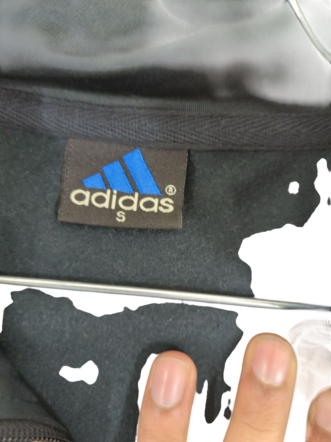 Adidas Black Track Jacket with Pink Stripes