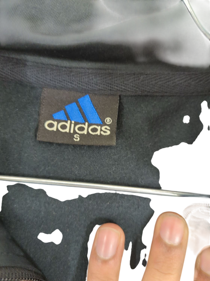 Adidas Black Track Jacket with Pink Stripes