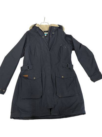 Columbia Navy Parka Jacket with Fur Hood - Size XL