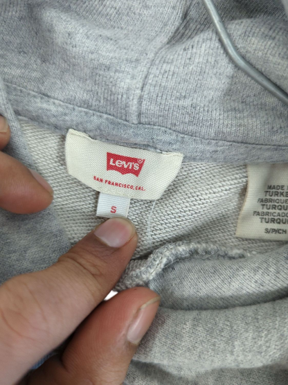 Levi's Grey Hoodie with Logo - Size S