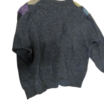 Trussardi Knitwear Wool Argyle Pattern Sweater
