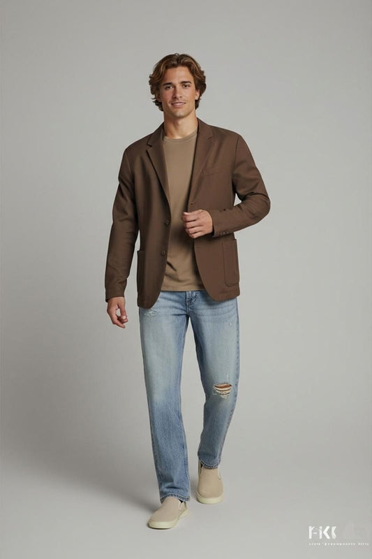 Luca D'Altieri Brown Cashmere Blazer - Size 56 (EU) - Made in Italy