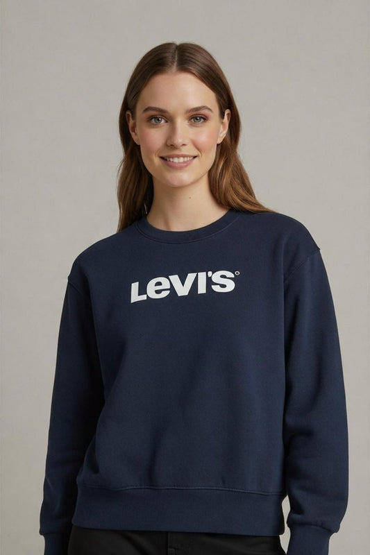 Levi's Navy Crew Neck Sweatshirt - Size S