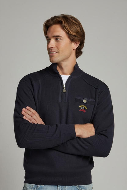 Paul & Shark Navy Cotton Sweater - Size XL