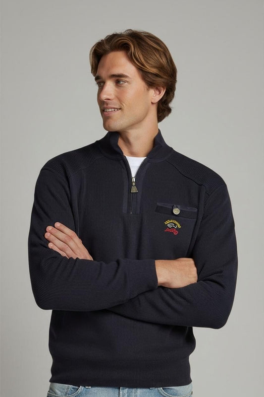 Paul & Shark Navy Cotton Sweater - Size XL