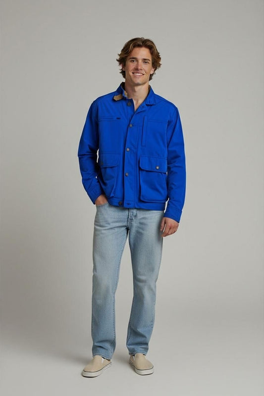 Tommy Hilfiger Blue Windbreaker Jacket - Size S/P