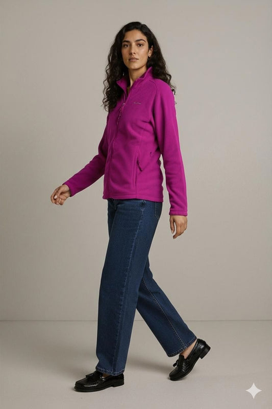 Columbia Pink/Purple Fleece Jacket - Size L