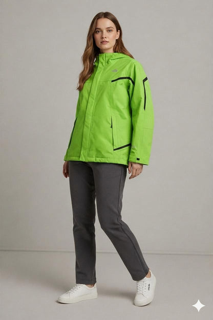The North Face Bright Green Windbreaker Jacket - Size XL