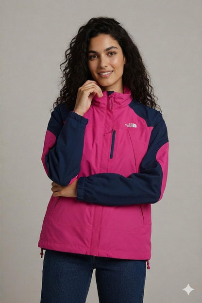 The North Face Pink & Navy Windbreaker Jacket - Size S