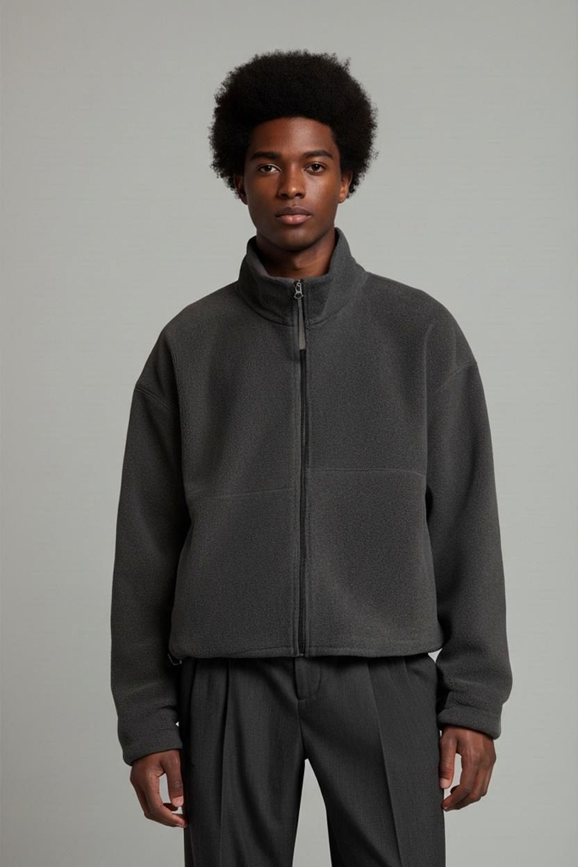 Columbia Men's Grey Fleece Zip-Up Jacket