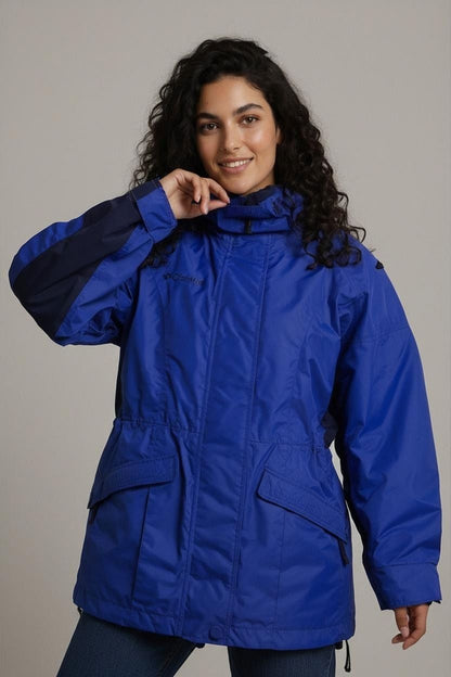 Columbia Sportswear Blue Windbreaker Jacket - Size L