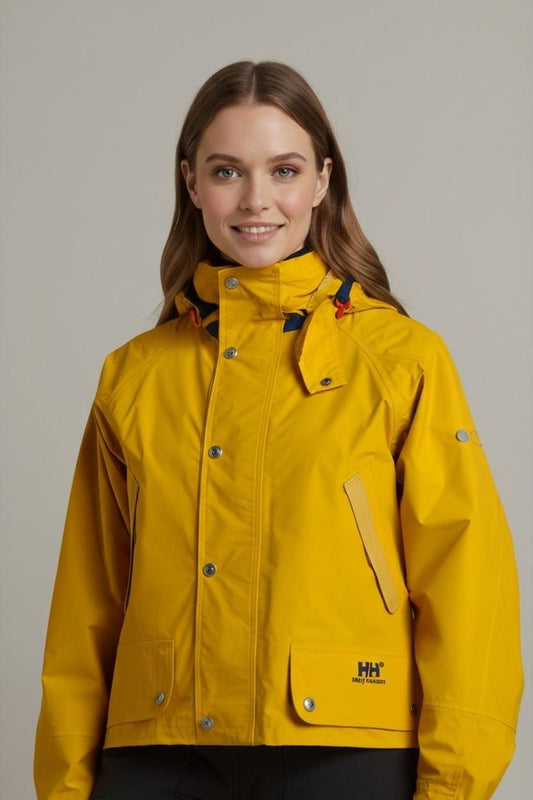 Helly Hansen Yellow Waterproof Sailing Jacket - Vintage Windbreaker