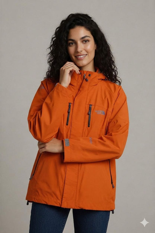 The North Face Summit Series Orange Windbreaker Jacket - Size XL