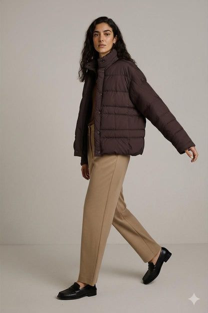 Tommy Hilfiger Brown Down Puffer Jacket - Size XL