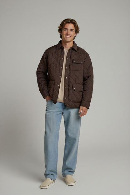 Barbour Brown Quilted Jacket - Size L