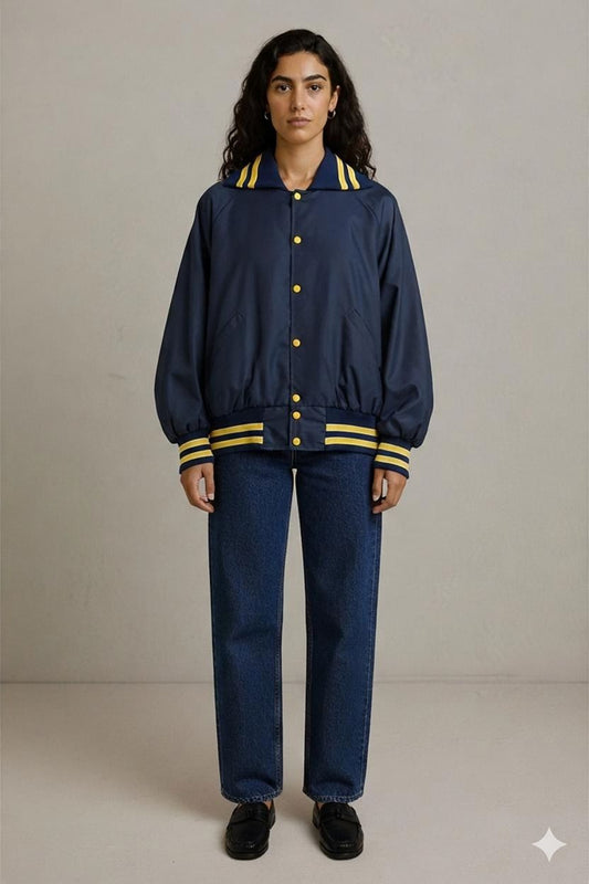 Holloway Augustana Vikings Bomber Jacket - Navy & Yellow