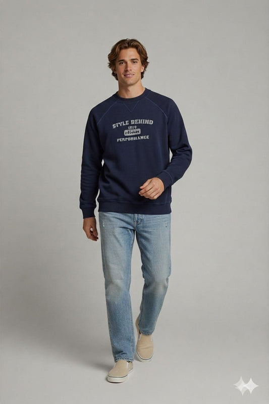 Ellesse Navy Style Behind 1959 Sweatshirt - Size XL