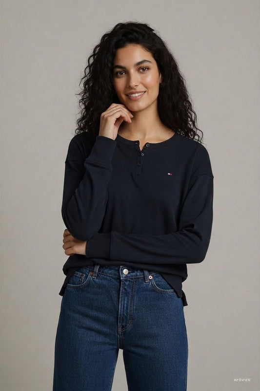 Tommy Hilfiger Navy Sleepwear Sweatshirt - Size XS