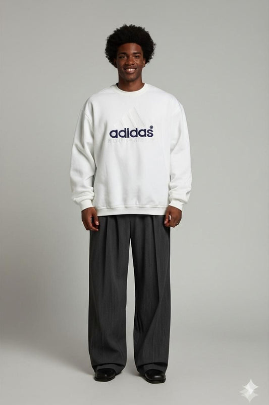 Adidas White Sweatshirt - Size S
