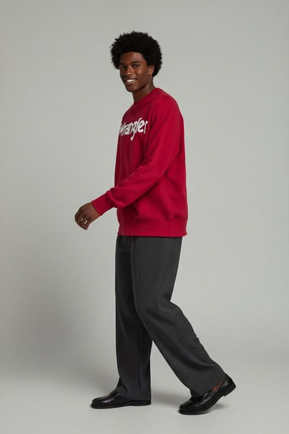 Wrangler Red Crew Neck Sweatshirt - Vintage 1947 Brand
