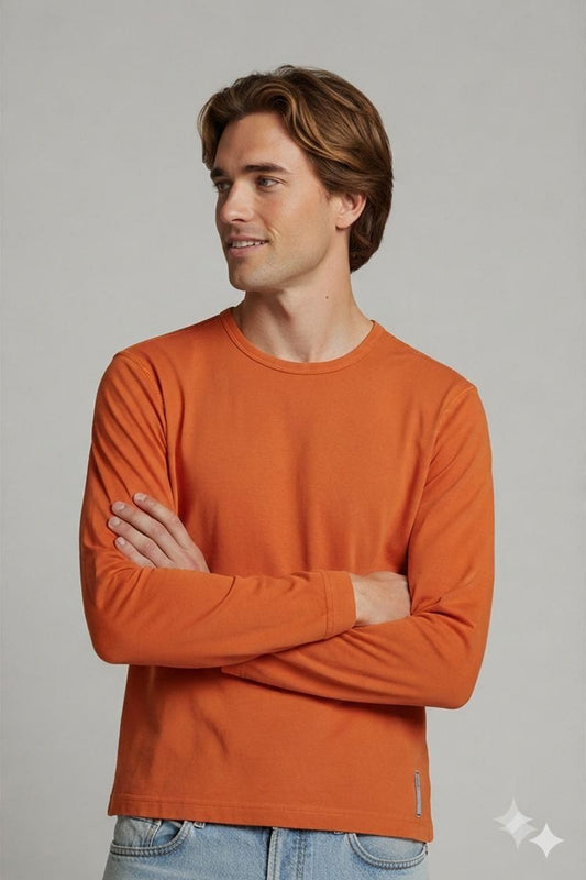 GAS Jeans Orange Long Sleeve Top - Size M