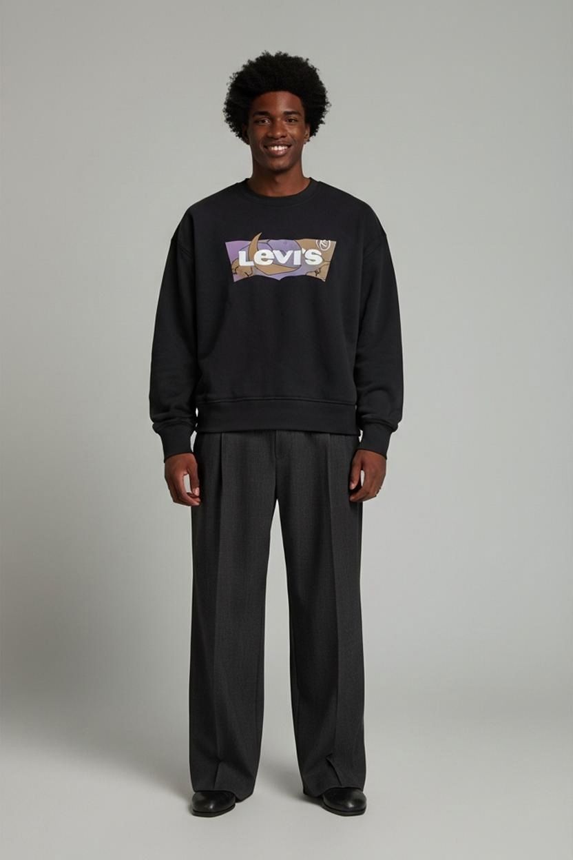 Levi's Black Sweatshirt with Moon Graphic Logo - Size L