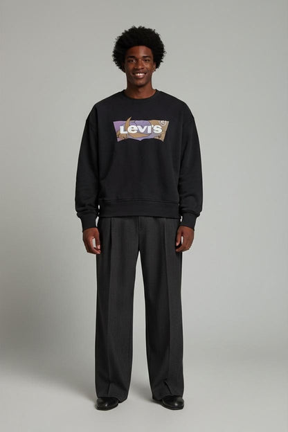 Levi's Black Sweatshirt with Moon Graphic Logo - Size L