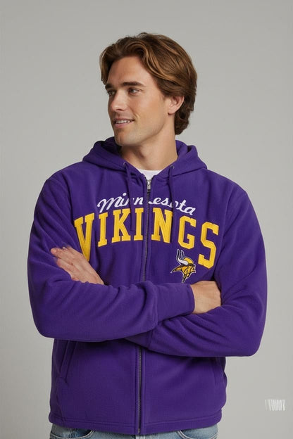 NFL Minnesota Vikings Zip-Up Hoodie - Size L