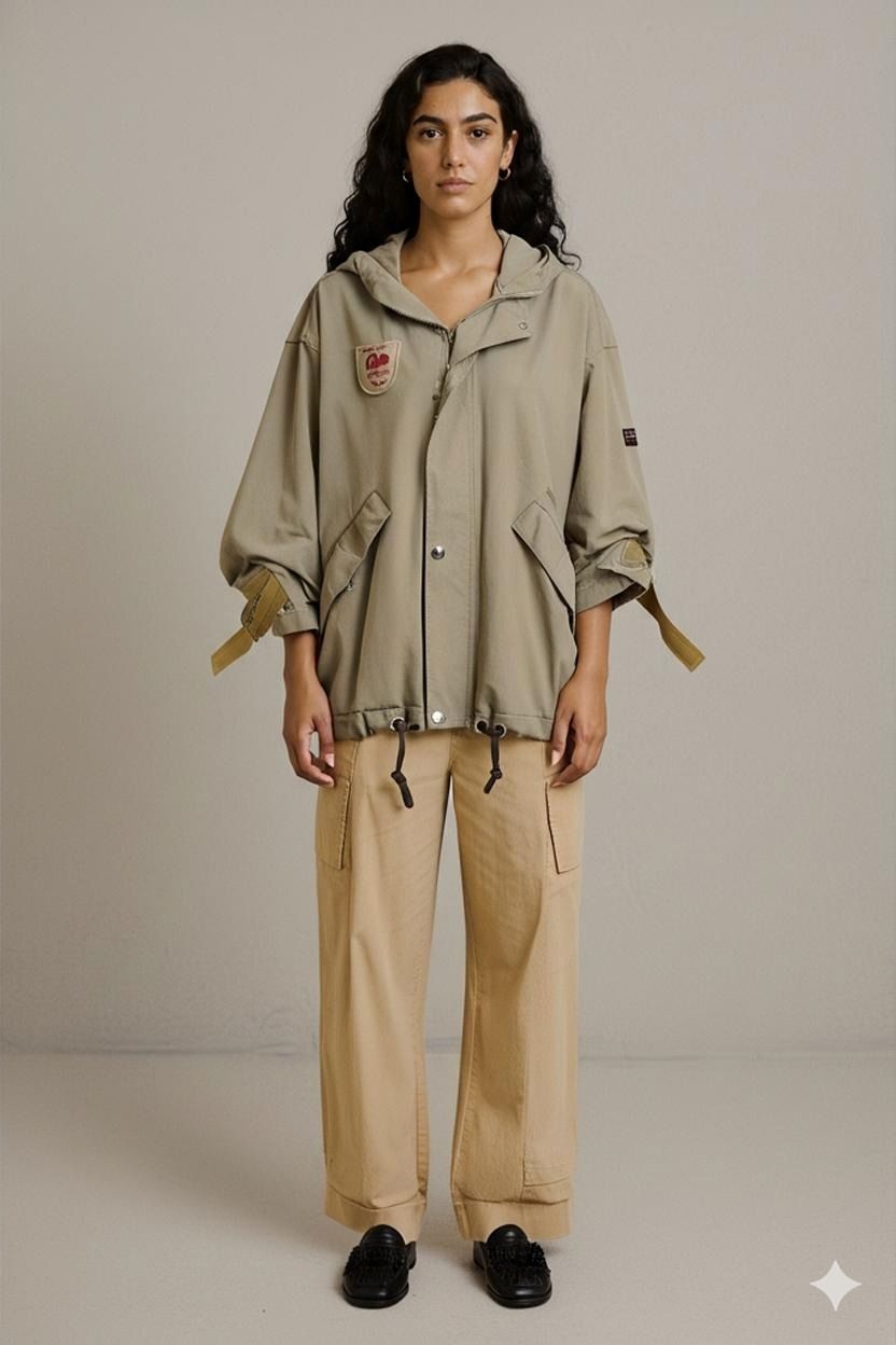 Napapijri Voyage Cotton Windbreaker Jacket - Beige