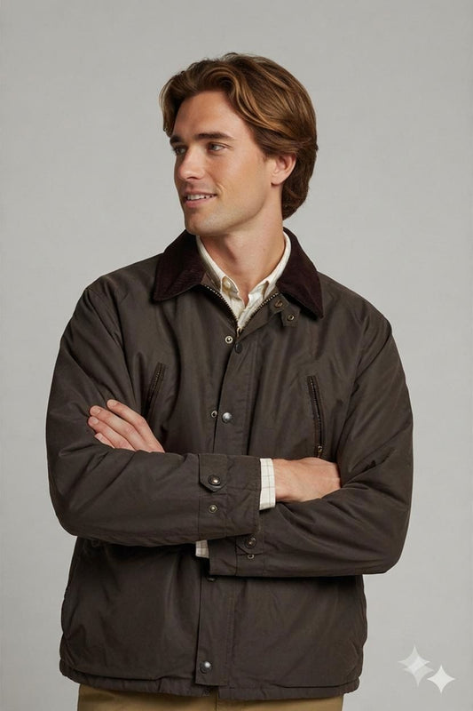 Barbour Grey/Olive Parka Jacket - Size XXL