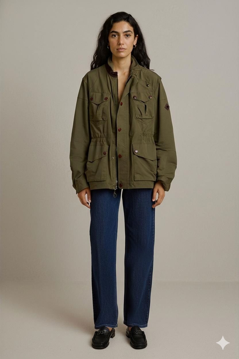 Timberland Waterproof Olive Green Utility Jacket - Size L