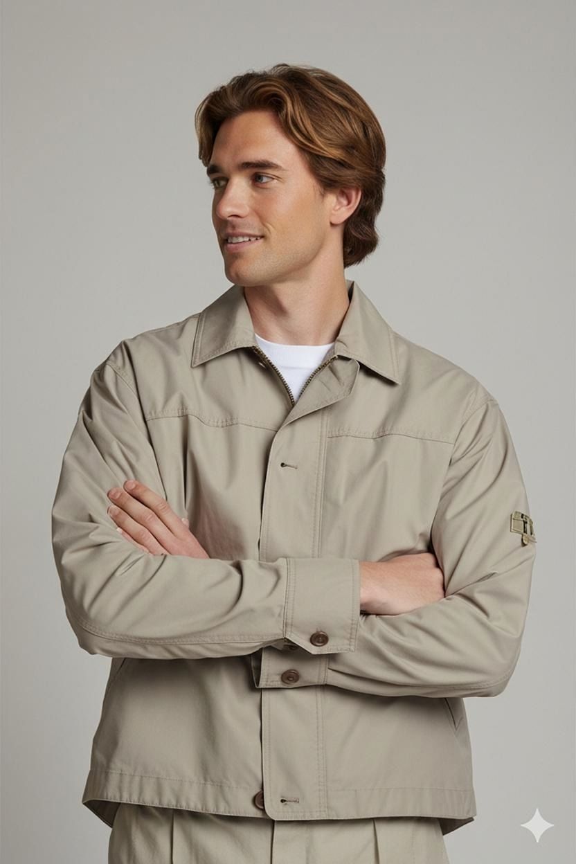 Timberland Beige Windbreaker Jacket - Size XS