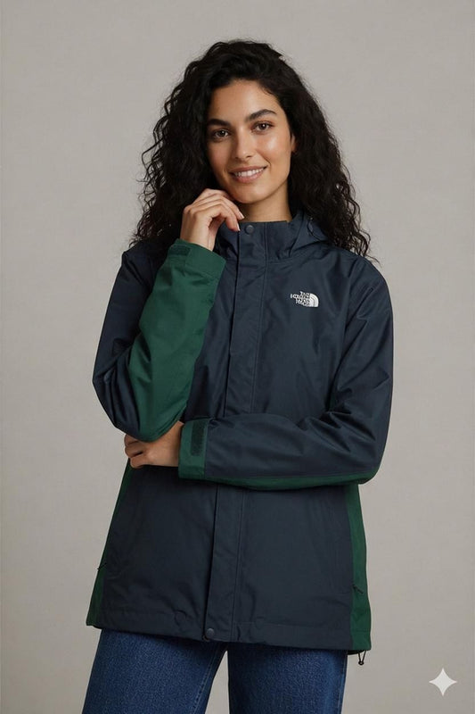 The North Face Windbreaker Jacket - Navy & Green