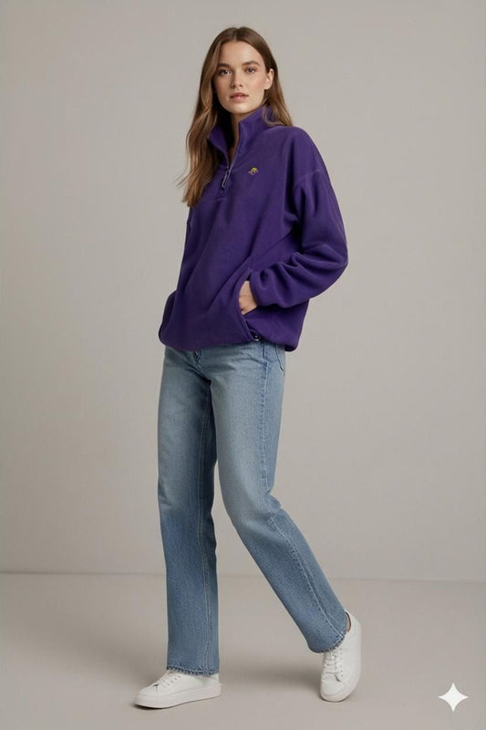 Purple Hoodie Sweatshirt - Long Sleeve