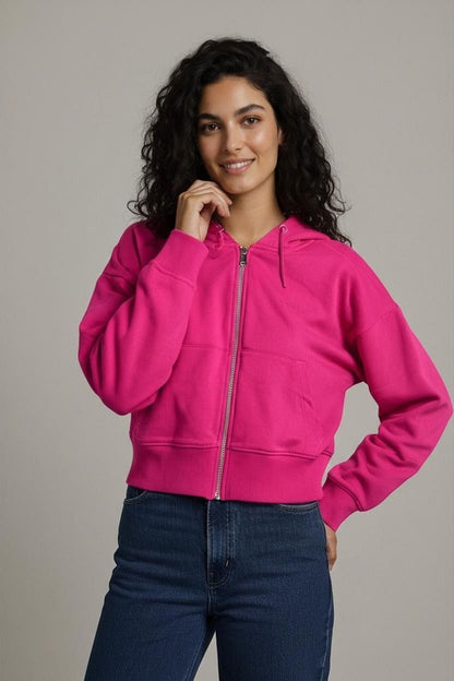 Marc O'Polo Denim Pink Zip-Up Jacket - Women's