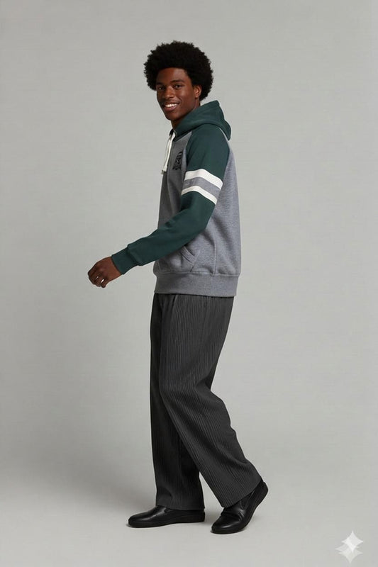 Puma Lifestyle Green and Grey Hoodie - Size UK D 48/50