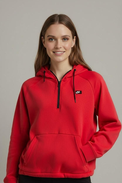 Nike Red Hooded Windbreaker Jacket - Size XL