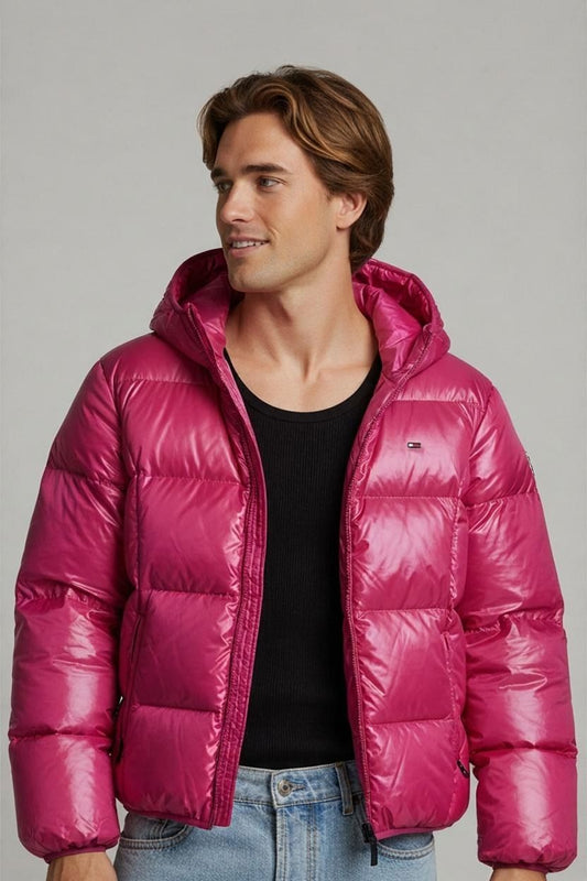 Hilfiger Denim Pink Down Puffer Jacket - Size M