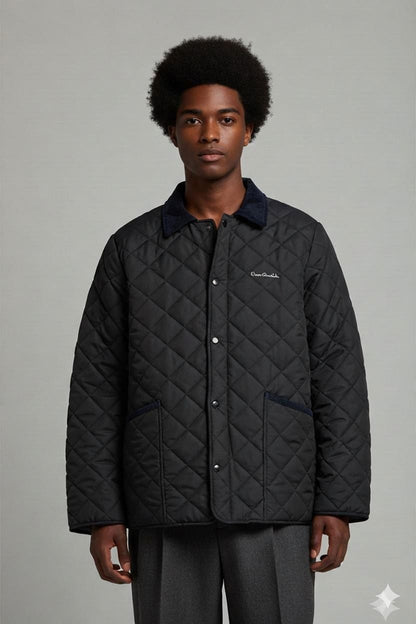 Pierre Cardin Black Quilted Jacket - Men's Size M