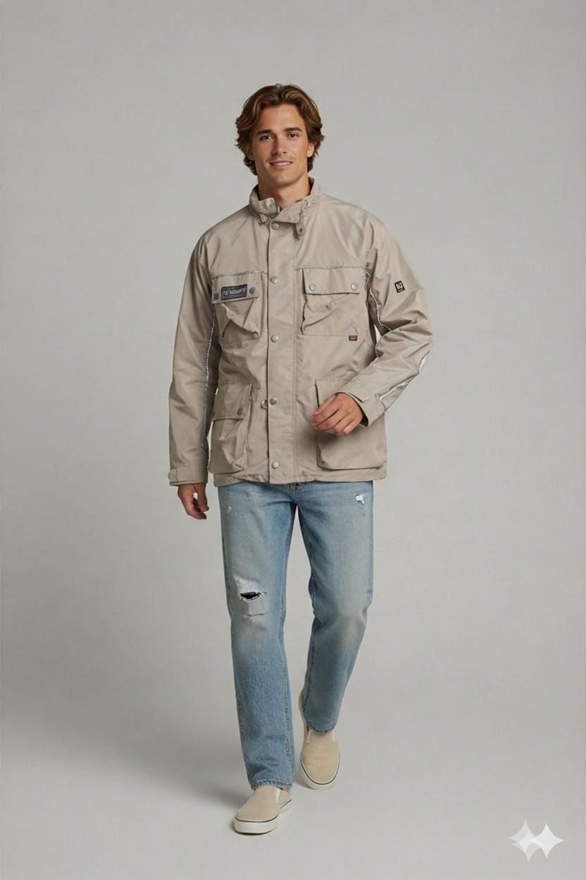 Belstaff Men's Beige Windbreaker Jacket - Size XL