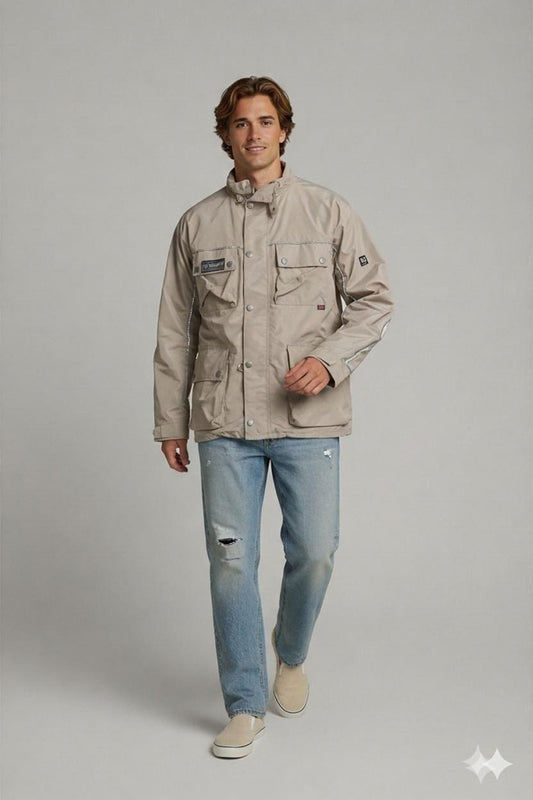 Belstaff Men's Beige Windbreaker Jacket - Size XL