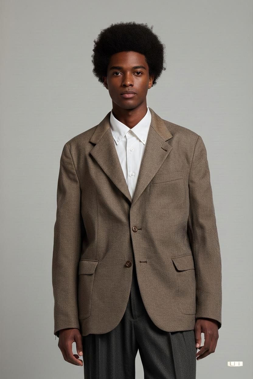 Vintage Tommy Hilfiger Grey Wool Blazer - Heritage M-Large