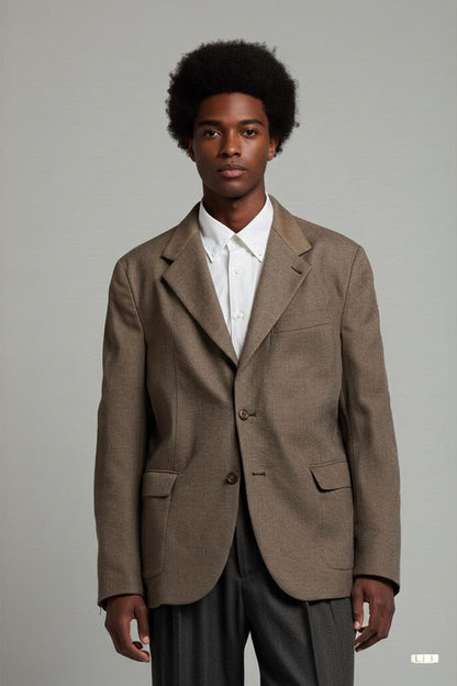 Vintage Tommy Hilfiger Grey Wool Blazer - Heritage M-Large