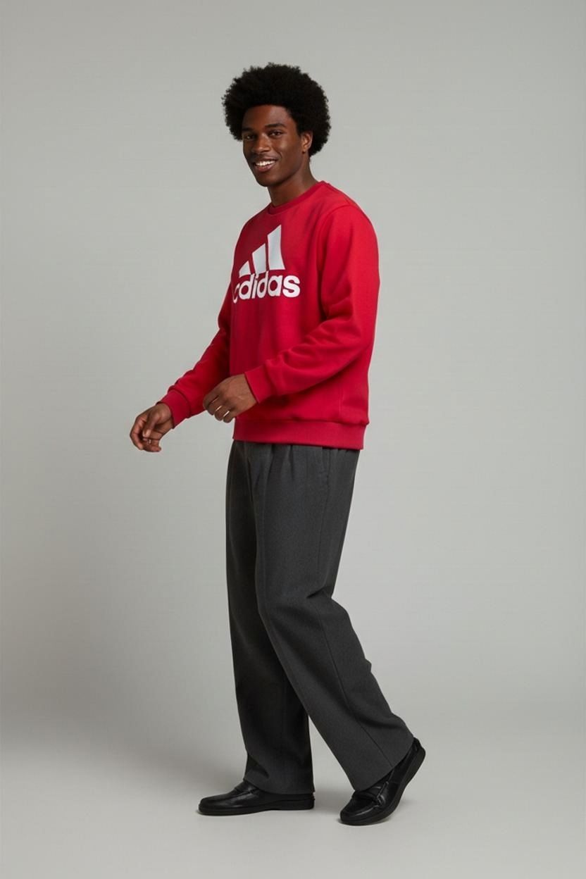 Adidas Red Crew Neck Sweatshirt - Size M