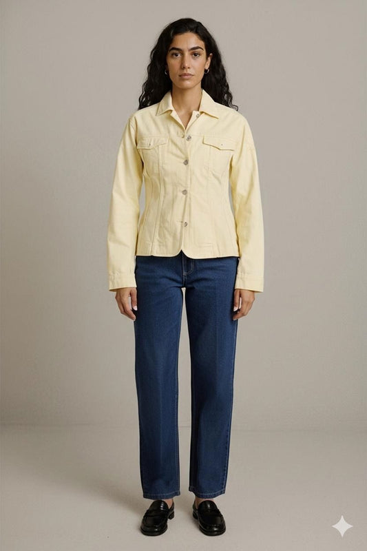 HENNES Collection Pale Yellow Button-Down Shirt - Size 42