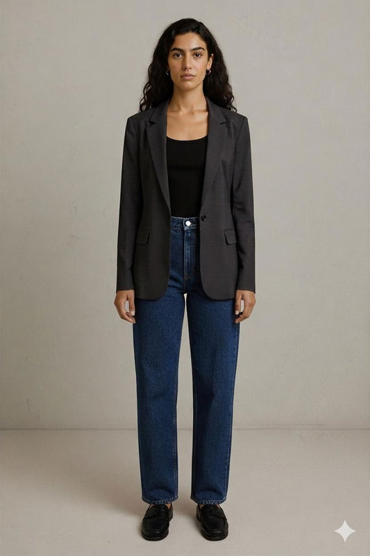 Claudio Lugli Black Blazer Jacket - Size 40 - Made in Italy